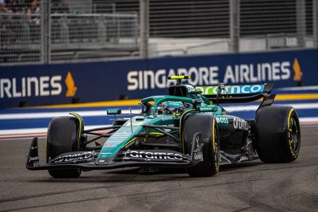 Formula 1 GP Singapore Friday, 03 10 2025 Fernando Alonso 14, Aston Martin Aramco F1 Team Formula 1 GP Singapore Friday, 03 10 2025 Copyright: xBEAUTIFULxSPORTS Erlhofx