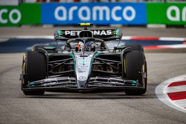 Formula 1 GP Singapore Friday, 03 10 2025 Andrea Kimi Antonelli 12, Mercedes AMG Petronas F1 Team Formula 1 GP Singapore Friday, 03 10 2025 Copyright: xBEAUTIFULxSPORTS Erlhofx