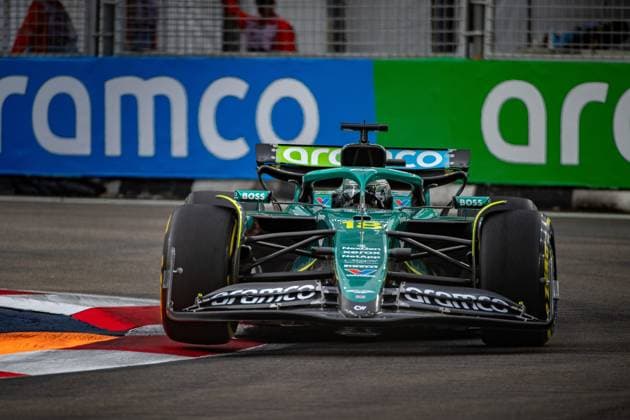 Formula 1 GP Singapore Friday, 03 10 2025 Lance Stroll 18, Aston Martin Aramco F1 Team Formula 1 GP Singapore Friday, 03 10 2025 Copyright: xBEAUTIFULxSPORTS Erlhofx