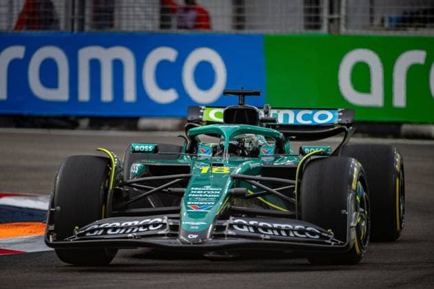 Formula 1 GP Singapore Friday, 03 10 2025 Lance Stroll 18, Aston Martin Aramco F1 Team Formula 1 GP Singapore Friday, 03 10 2025 Copyright: xBEAUTIFULxSPORTS Erlhofx