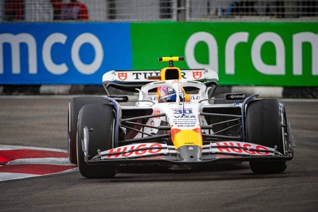 Formula 1 GP Singapore Friday, 03 10 2025 Liam Lawson 30, Visa Cash App RB Formula One Team Formula 1 GP Singapore Friday, 03 10 2025 Copyright: xBEAUTIFULxSPORTS Erlhofx