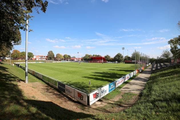 03 10 2025, xjcx, Herren, Fußball, Saison 2025 2026, Regionalliga Bayern, 12 Spieltag TSV Aubstadt SV Viktoria Aschaffenburg View into the NGN Arena Aubstadt, Symbolbild Sulzfeld Schulstadion Aubstadt Bayern Germany