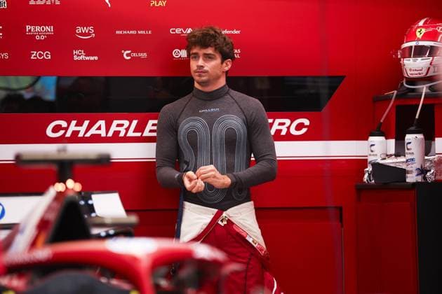 F1 - SINGAPORE GRAND PRIX 2025 LECLERC Charles (mco), Scuderia Ferrari SF-25, portrait during the 2025 Formula 1 Singapore Grand Prix, 18th round of the 2025 FIA Formula One World Championship, WM, Weltmeisterschaft from October 3 to 5, 2025 on the Marina Bay Street Circuit, in Singapore - SingaporeSingapore  Copyright: xEricxAlonsox
