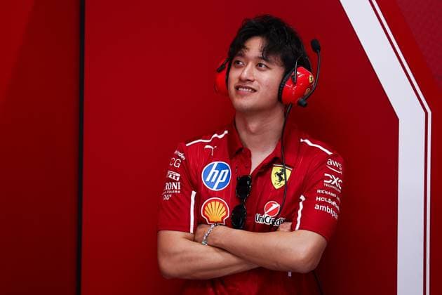 F1 - SINGAPORE GRAND PRIX 2025 ZHOU Guanyu (chi), Scuderia Ferrari Reserve Driver, portrait during the 2025 Formula 1 Singapore Grand Prix, 18th round of the 2025 FIA Formula One World Championship, WM, Weltmeisterschaft from October 3 to 5, 2025 on the Marina Bay Street Circuit, in Singapore - SingaporeSingapore  Copyright: xEricxAlonsox