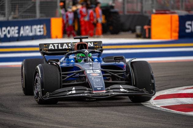 Formula 1 GP Singapore Friday, 03 10 2025 Alexander Albon 23, Williams Racing Formula 1 GP Singapore Friday, 03 10 2025 Copyright: xBEAUTIFULxSPORTS Erlhofx
