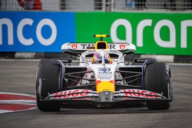 Formula 1 GP Singapore Friday, 03 10 2025 Liam Lawson 30, Visa Cash App RB Formula One Team Formula 1 GP Singapore Friday, 03 10 2025 Copyright: xBEAUTIFULxSPORTS Erlhofx
