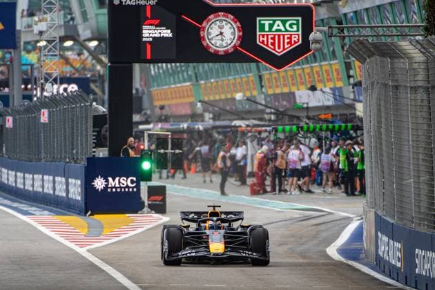 Formula 1 GP Singapore Friday, 03 10 2025 Max Verstappen 1, Oracle Red Bull Racing Formula 1 GP Singapore Friday, 03 10 2025 Copyright: xBEAUTIFULxSPORTS Erlhofx
