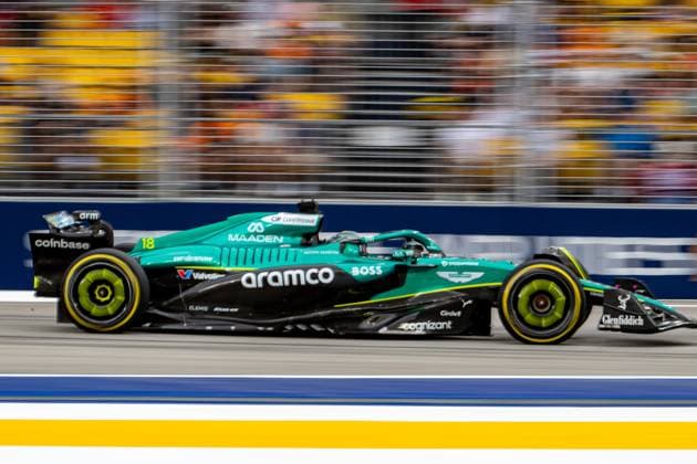 Formula 1 GP Singapore Friday, 03 10 2025 Lance Stroll 18, Aston Martin Aramco F1 Team Formula 1 GP Singapore Friday, 03 10 2025 Copyright: xBEAUTIFULxSPORTS Erlhofx