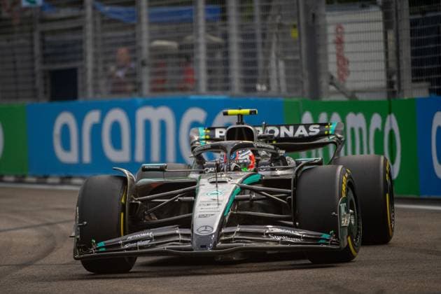 Formula 1 GP Singapore Friday, 03 10 2025 Andrea Kimi Antonelli 12, Mercedes AMG Petronas F1 Team Formula 1 GP Singapore Friday, 03 10 2025 Copyright: xBEAUTIFULxSPORTS Erlhofx