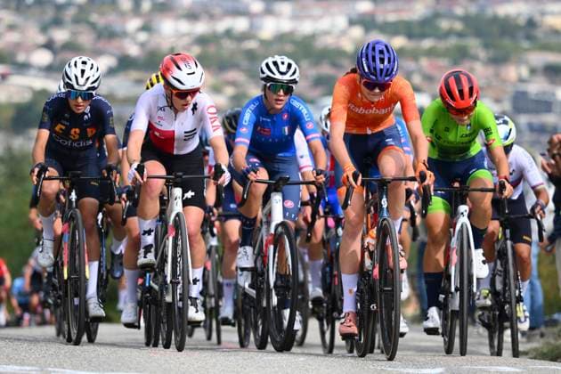 UEC 2025 Road European Championship, EM, Europameisterschaft Drome-Ardeche 03 10 2025 GUILHERAND-GRANGES, FRANCE - OCTOBER 03 : Arens Megan (Netherlands) during the Women Junior cycling road race of the 2025 UEC Road European Championship Drome-Ardeche 10th edition an UCI Continental Championships cycling race of 62.9 km with start in Guilherand-Granges and finish in Guilherand-Granges on October 3, 2025 in Guilherand-Granges, France, 03 10 2025 Guilherand-Granges France  Copyright: xVincentxKalutx