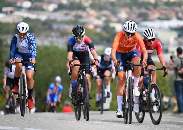 UEC 2025 Road European Championship, EM, Europameisterschaft Drome-Ardeche 03 10 2025 GUILHERAND-GRANGES, FRANCE - OCTOBER 03 : Blok Esmee (Netherlands) during the Women Junior cycling road race of the 2025 UEC Road European Championship Drome-Ardeche 10th edition an UCI Continental Championships cycling race of 62.9 km with start in Guilherand-Granges and finish in Guilherand-Granges on October 3, 2025 in Guilherand-Granges, France, 03 10 2025 Guilherand-Granges France  Copyright: xVincentxKalutx
