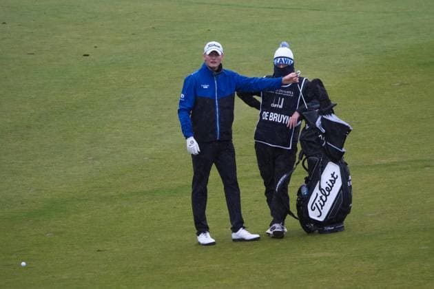 UK: The Alfred Dunhill Links Championship at Kingsbarns Golf Links, St Andrews, Scotland on 03 October 2025: Pictured: Jannik De Bruyn (Germany) on the 10th fairway during the second round of the Alfred Dunhill Links Championship 2025 at Kingsbarns St Andrews Kingsbarns Golf Links Scotland Copyright: xAlexxToddx
