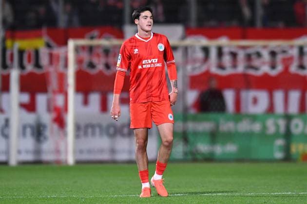 Soccer Men Regionalliga West Season 2025 2026 11 Matchday Red White Oberhausen SC Paderborn U21 on 03 10 2025 at Stadion Niederrhein in Oberhausen Drew Hokulani Murray Red White Oberhausen North Rhine-Westphalia Germany