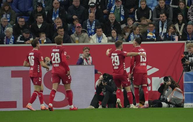 GER, 1 FBL, TSG Hoffenheim vs 1 FC Köln 03 10 2025, PreZero Arena, Sinsheim, GER, 1 FBL, TSG Hoffenheim vs 1 FC Köln , in the picture Said El Mala Köln is happy about the goal to 0 1 DFL regulations prohibit any use of photographs as image sequences and or quasi video nordphotoxGmbHx xBratic nph00250