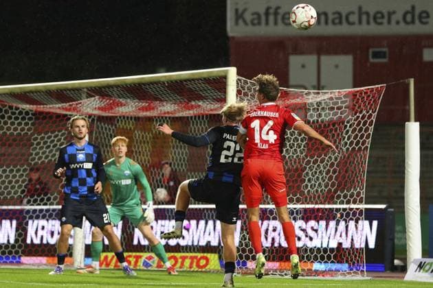 Regionalliga West Rot Weiß Oberhausen SC Paderborn II FOR EDITORIAL PURPOSES ONLY EDITORIAL USE ONLY p Luis Flörke, Nico Klaß RWO SC Paderborn II Location Oberhausen, Stadion Niederrhein Date 03 10 2025 Germany NRW Oberhausen Copyright MichaxKorb Copyright: MichaxKorb doc82nw6s5bp5014y372eta ,EDITORIAL USE ONLY Copyright: MichaxKorb