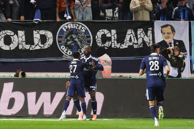 FOOTBALL : Paris FC Vs FC Lorient - Ligue 1 - 03 10 2025 Joie - But de Jean-Philippe Krasso (Paris FC) - Moses Simon (Paris FC) ParisFrance  Copyright: xMichtofx