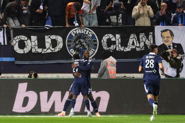 FOOTBALL : Paris FC Vs FC Lorient - Ligue 1 - 03 10 2025 Joie - But de Jean-Philippe Krasso (Paris FC) - Moses Simon (Paris FC) ParisFrance  Copyright: xMichtofx