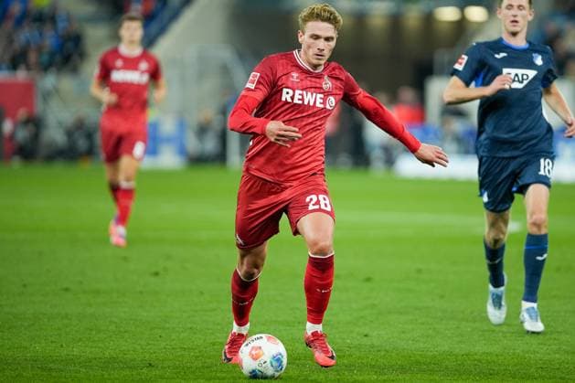 Soccer Bundesliga, Matchday 6, TSG Hoffenheim 1 FC Köln on 03 10 2025 in Sinsheim PreZero Arena , Germany, Season 2025 2026 DFL REGULATIONS PROHIBIT ANY USE OF PHOTOGRAPHS AS IMAGE SEQUENCES AND OR QUASI VIDEO Sebastian Sebulonson 28, KOE in focus Sinsheim PreZero Arena Germany Copyright: xChristophxKinzingerx
