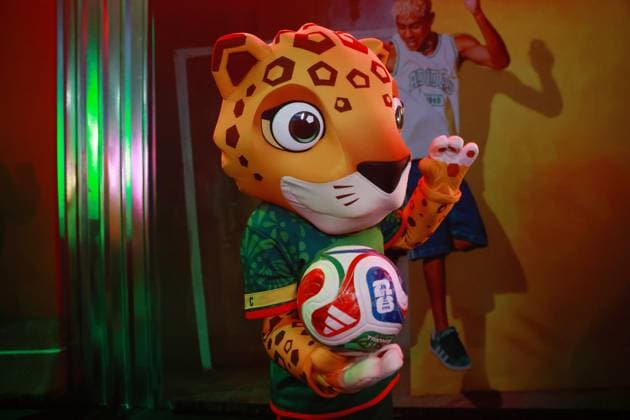 Launch of the FIFA World Cup, WM, Weltmeisterschaft, Fussball 2026 official match ball in Mexico City MEXICO CITY, MEXICO - OCTOBER 03: Zayu, the official mascot for Mexico for the 2026 FIFA World Cup poses for pictures during the launch of Trionda the FIFA World Cup 2026 official match ball, at the Azteca stadium, in Mexico City, Mexico on October 03, 2025. Daniel Cardenas Anadolu Mexico City Mexico. Editorial use only. Please get in touch for any other usage.  Copyright: x2025xAnadoluxDanielxCardenasx