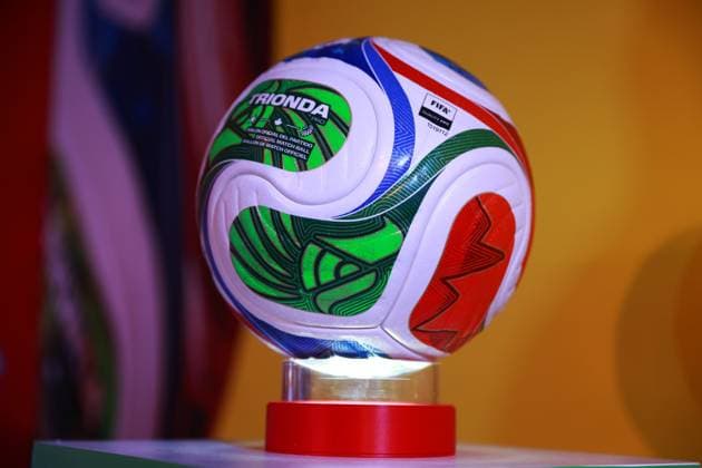 Launch of the FIFA World Cup, WM, Weltmeisterschaft, Fussball 2026 official match ball in Mexico City MEXICO CITY, MEXICO - OCTOBER 03: Trionda the FIFA World Cup 2026 official match ball is displayed during its launch, at the Azteca stadium, in Mexico City, Mexico on October 03, 2025. Daniel Cardenas Anadolu Mexico City Mexico. Editorial use only. Please get in touch for any other usage.  Copyright: x2025xAnadoluxDanielxCardenasx