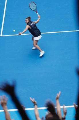 BEIJING, CHINA - OCTOBER 04: Jasmine Paolini of Italy interacts with fans after the Women s Doubles Semifinal match against Hsieh Su-wei of Chinese Taipei and Jelena Ostapenko of Latvia on day 13 of the 2025 China Open at the National Tennis Center on October 4, 2025 in Beijing, China.  Copyright: xChinaxNewsxServicex 111595033093