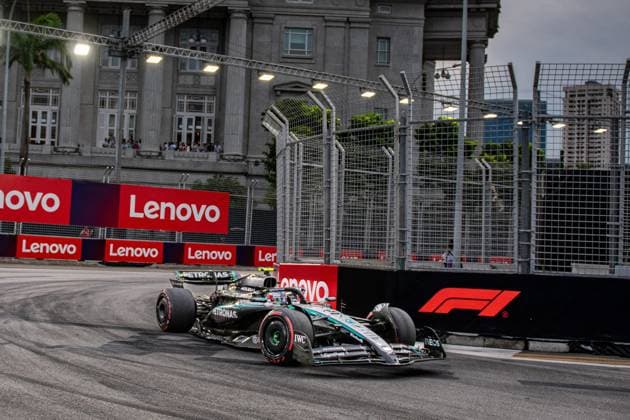 Formula 1 GP Singapore Saturday, 04 10 2025 Andrea Kimi Antonelli 12, Mercedes AMG Petronas F1 Team Formula 1 GP Singapore Saturday, 04 10 2025 Copyright: xBEAUTIFULxSPORTS Erlhofx