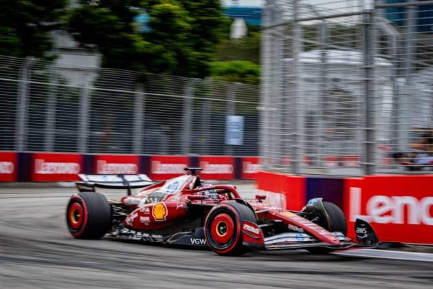 Formula 1 GP Singapore Saturday, 04 10 2025 Charles Leclerc 16, Scuderia Ferrari Formula 1 GP Singapore Saturday, 04 10 2025 Copyright: xBEAUTIFULxSPORTS Erlhofx