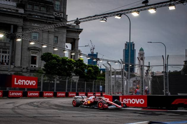 Formula 1 GP Singapore Saturday, 04 10 2025 Charles Leclerc 16, Scuderia Ferrari Formula 1 GP Singapore Saturday, 04 10 2025 Copyright: xBEAUTIFULxSPORTS Erlhofx