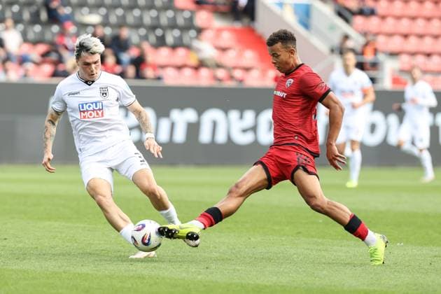 3 Liga FC Ingolstadt 04 SSV Ulm Marcel Costly 22, FCI Kölle Niklas 32 Ulm 3 Liga FC Ingolstadt 04 Season 2025 2026 SSV Ulm