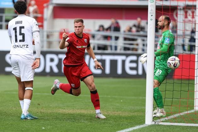 3 Liga FC Ingolstadt 04 SSV Ulm Goal Jubel Treffer 2 1 Simon Lorenz 32, FCI with the head, Ortag Christian 39 Ulm 3 Liga FC Ingolstadt 04 Season 2025 2026 SSV Ulm