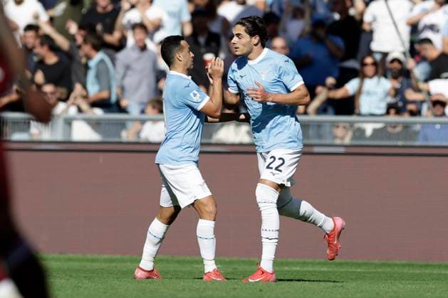 Serie A football match SS Lazio vs Torino Lazio™s Italian forward Matteo Cancellieri celebrates after scoring a goal during the Serie A football match SS Lazio vs Torino at Olimpico Stadium on October 04, 2025, in Rome. _BPH6664 Copyright: xAntonioxBalascox