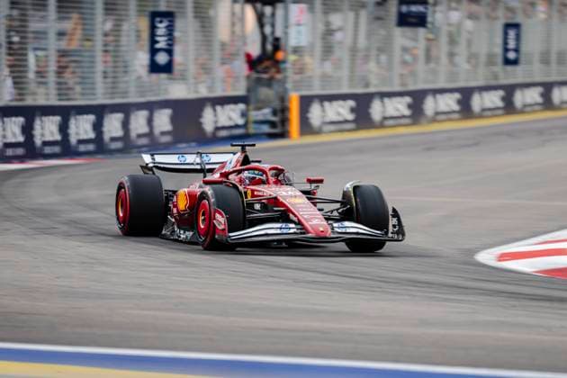 Formula 1 Singapore Grand Prix 2025 Charles Leclerc 16 (MON) Scuderia Ferrari SF-25 during the Formula 1 Singapore Airlines Singapore Grand Prix 2025 at the Marina Bay Street Circuit, Singapore on 4 October 2025 Credit: Jun Da Tan Every Second Media Editorial use only. All images are copyright Every Second Media Limited. No images may be reproduced without prior permission. Copyright: xIMAGO EveryxSecondxMediax ESM-1609-0069 JunxDaxTanx xEveryxSecondxMediax