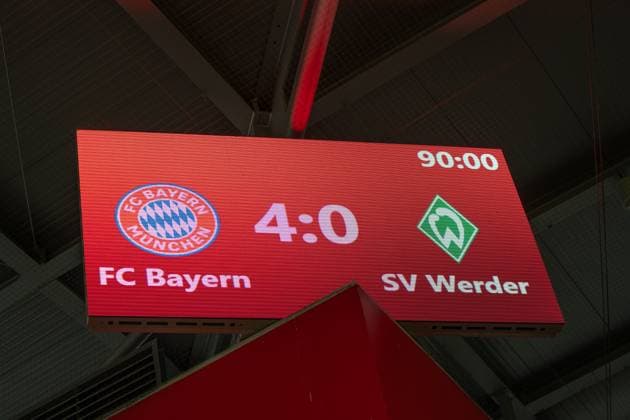 Final score at the Google Pixel Womens Bundesliga match FC Bayern Munich SV Werder Bremen on 04 10 2025 Munich FC Bayern Campus Bayern Germany
