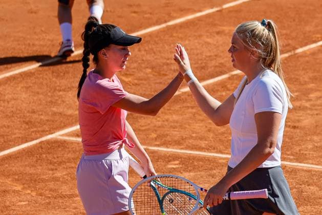 Semifinal double Amina Anshba and Madeleine Brooks vs Federica Urgesi and Aurora Zantedeschi during the Internazionali di Calabria 2025 WTA, Tennis Damen 125 tennis match at Chiappetta Village, Rende (Cosenza), Italy.  Copyright: xFrancescoxFarina IPAxSportx xipa-agency.netx xx IPA_66128866 IPA_Agency_IPA66128866