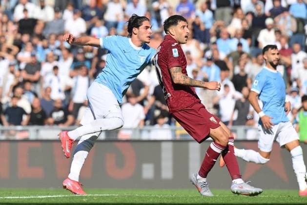 Foto IPP Luciano Adriani Roma 04 10 2025 Campionato di calcio Serie A Tim 2025-2026 Lazio v Torino Nella foto: Matteo Cancellieri realizza il gol del pareggio per la Lazio Italy Photo Press - World Copyright Roma italy Italia ITALY  Copyright: xR4924_italyphotopressx