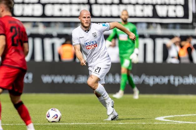 Football, Season 2025 2026, 3 League, Audi Sportpark Ingolstadt, Matchday 10, FC Ingolstadt SSV Ulm 1846 Football, 04 10 2025 04 10 2025, Football, Season 2025 2026, 3 League, Audi Sportpark Ingolstadt, Matchday 10, FC Ingolstadt SSV Ulm 1846 Football, 21 Marcel Seegert SSV Ulm 1846 Football Photo Lucca Fundel Ingolstadt Audi Sportpark Bayern Germany