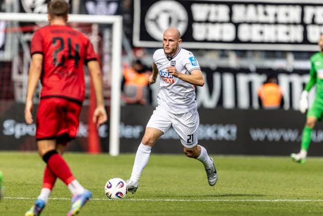Football, Season 2025 2026, 3 League, Audi Sportpark Ingolstadt, Matchday 10, FC Ingolstadt SSV Ulm 1846 Football, 04 10 2025 04 10 2025, Football, Season 2025 2026, 3 League, Audi Sportpark Ingolstadt, Matchday 10, FC Ingolstadt SSV Ulm 1846 Football, 21 Marcel Seegert SSV Ulm 1846 Football Photo Lucca Fundel Ingolstadt Audi Sportpark Bayern Germany