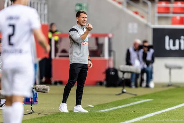 04 10 2025, Football, Season 2025 2026, 3 Liga, Audi Sportpark Ingolstadt, 10 Matchday, FC Ingolstadt SSV Ulm 1846 Football, Interim coach Moritz Glasbrenner SSV Ulm 1846 Football Ingolstadt Audi Sportpark Bayern Germany xRHR PHOTO LFx Copyright: RHR-FOTOx RHR-FOTO LF
