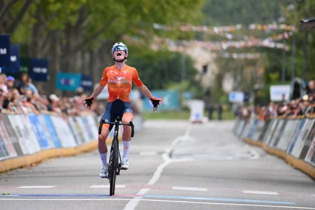 UEC 2025 Road European Championship, EM, Europameisterschaft Drome-Ardeche 04 10 2025 GUILHERAND-GRANGES, FRANCE - OCTOBER 04 : Vollering Demi (Netherlands) during the Women Elite cycling road race of the 2025 UEC Road European Championship Drome-Ardeche 10th edition an UCI Continental Championships cycling race of 116.1 km with start in Privas and finish in Guilherand-Granges on October 4, 2025 in Guilherand-Granges, France, 04 10 2025 Guilherand-Granges France  Copyright: xVincentxKalutx