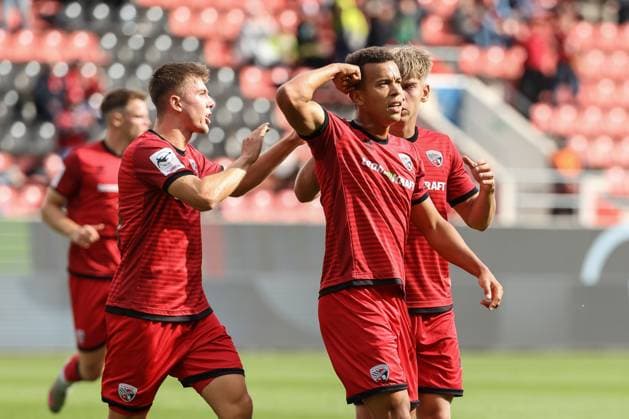 3 Liga FC Ingolstadt 04 SSV Ulm Goal Cheer Goal Marcel Costly 22, FCI Max Plath 14 FCI Gustav Christensen 24, FCI 3 Liga FC Ingolstadt 04 Season 2025 2026 SSV Ulm