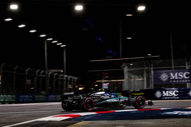 Formula 1 GP Singapore Saturday, 04 10 2025 Andrea Kimi Antonelli 12, Mercedes AMG Petronas F1 Team Formula 1 GP Singapore Saturday, 04 10 2025 Copyright: xBEAUTIFULxSPORTS Erlhofx