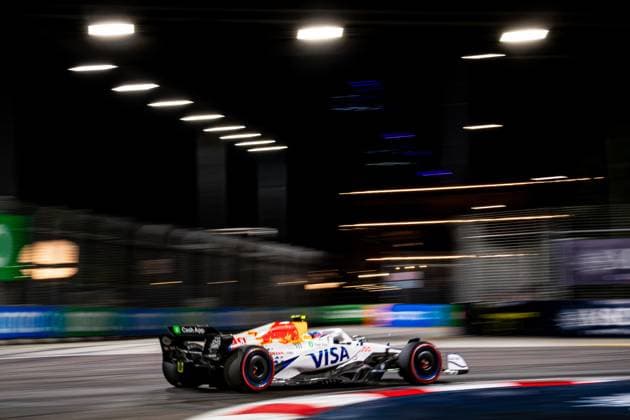 Formula 1 GP Singapore Saturday, 04 10 2025 Liam Lawson 30, Visa Cash App RB Formula One Team Formula 1 GP Singapore Saturday, 04 10 2025 Copyright: xBEAUTIFULxSPORTS Erlhofx