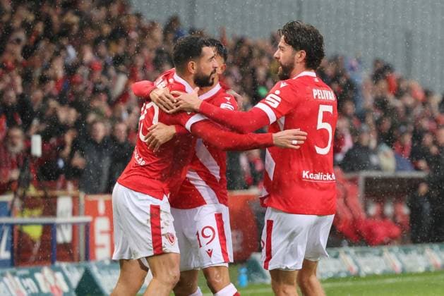 Cottbus goal celebration Football 3 Liga 2025 2026 FC Energie Cottbus Alemannia Aachen