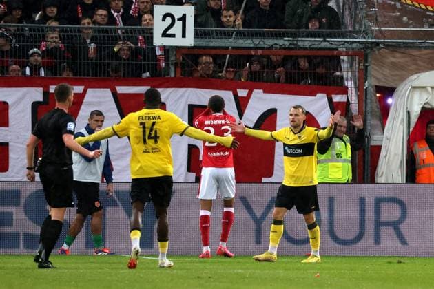 27 Dennis Slamar Energie Cottbus, r celebrates his goal Football 3 Liga 2025 2026 FC Energie Cottbus Alemannia Aachen
