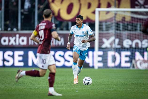 FOOTBALL: Ligue 1 Metz vs Marseille. 04 10 2025 stade saint-symphorien Emerson Palmieri 33  Copyright: xelyxandroxcegarrax