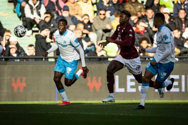 FOOTBALL: Ligue 1 Metz vs Marseille. 04 10 2025 stade saint-symphorien Timothy Weah 22  Copyright: xelyxandroxcegarrax