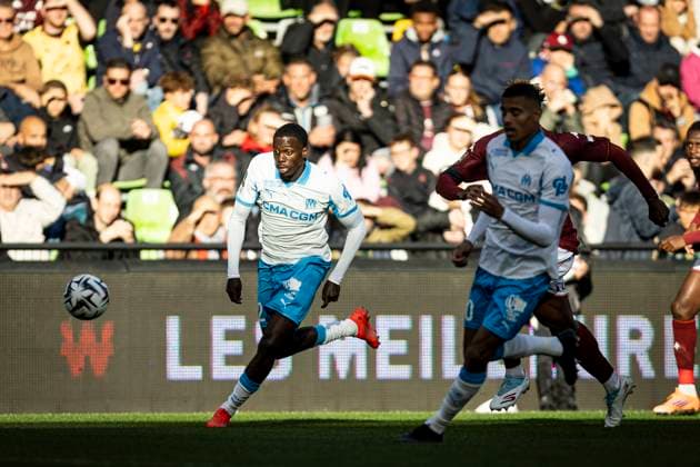 FOOTBALL: Ligue 1 Metz vs Marseille. 04 10 2025 stade saint-symphorien Timothy Weah 22  Copyright: xelyxandroxcegarrax
