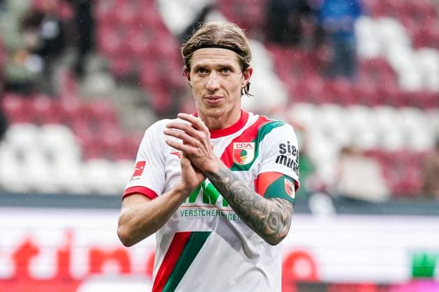 1 Bundesliga 2025 2026 6 Matchday 04 10 2025 FC Augsburg vs VfL Wolfsburg WWK Arena Augsburg, Germany Kristijan Jakic FC Augsburg Copyright: xLukaxKolanovicx