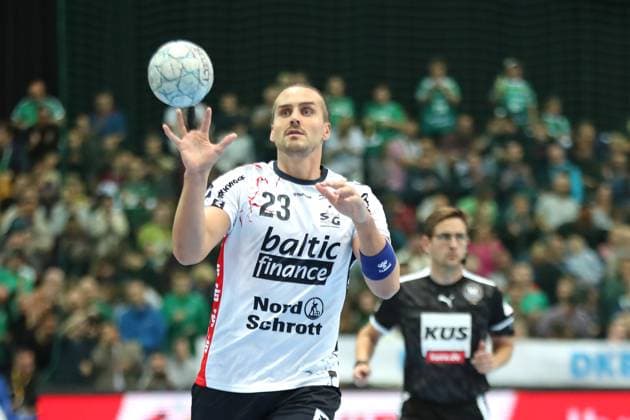 Handball DAIKIN HBL SC DHfK Leipzig SG Flensburg Handewitt 04 10 2025 Kent Robin Tönnesen 23, SG Flensburg Handewitt Handball, DAIKIN HBL, 1 Bundesliga, Season 2025 2026, Matchday 7 SC DHfK Leipzig vs SG Flensburg Handewitt on 04 10 2025 at Quarterback Immobilien Arena Leipzig Copyright: xBEAUTIFULxSPORTS JanxKaeferx