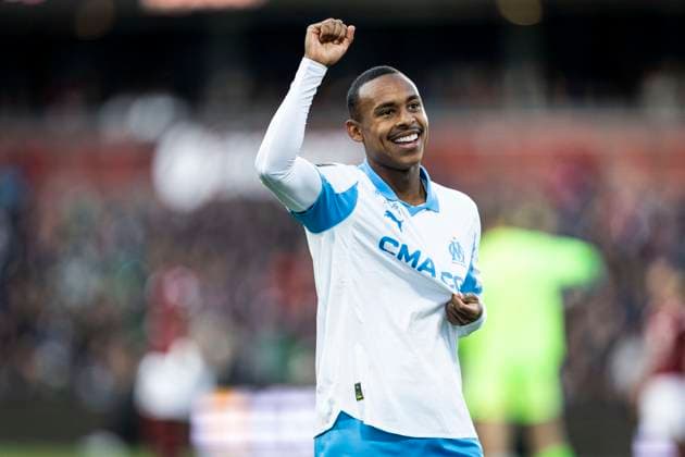FOOTBALL: Ligue 1 Metz vs Marseille. 04 10 2025 stade saint-symphorien Joie des joueurs de l equipe de Marseille apres le but de Igor Paixao 14  Copyright: xelyxandroxcegarrax
